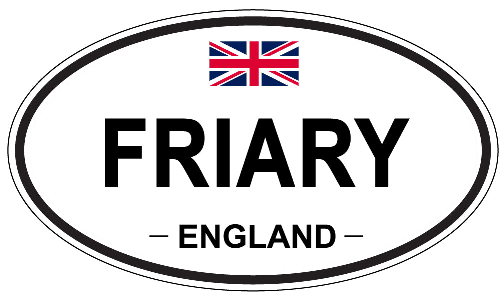 FRIARY, England - Oval Magnet