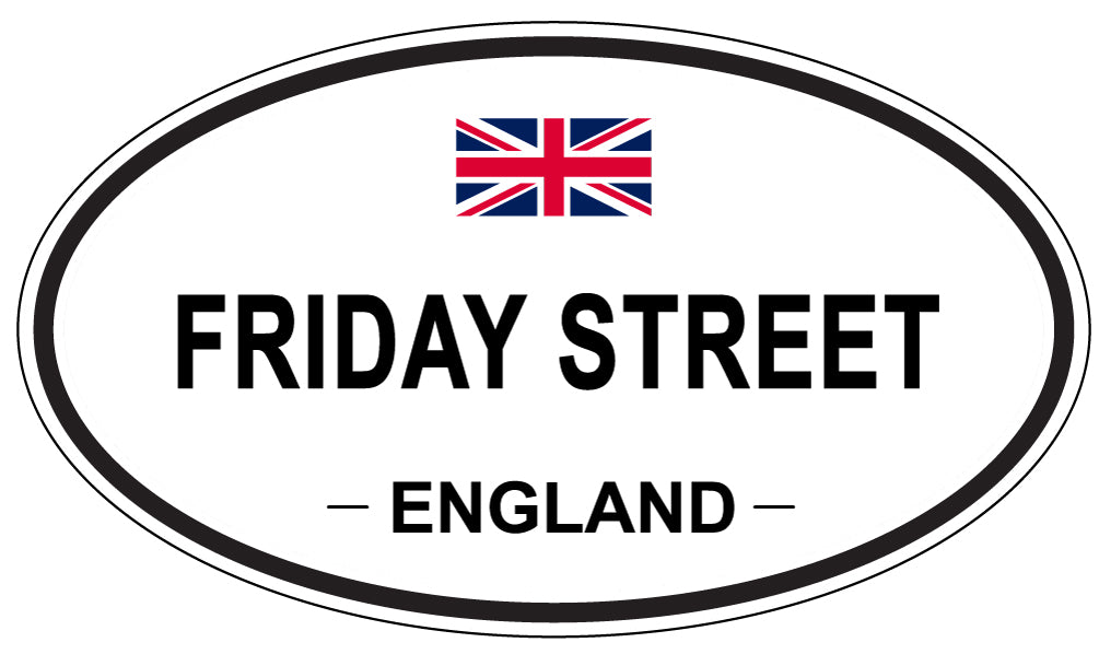 FRIDAY STREET, England - Oval Magnet