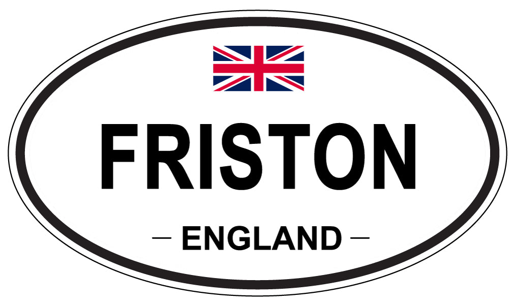 FRISTON, ENGLAND - Oval Sticker