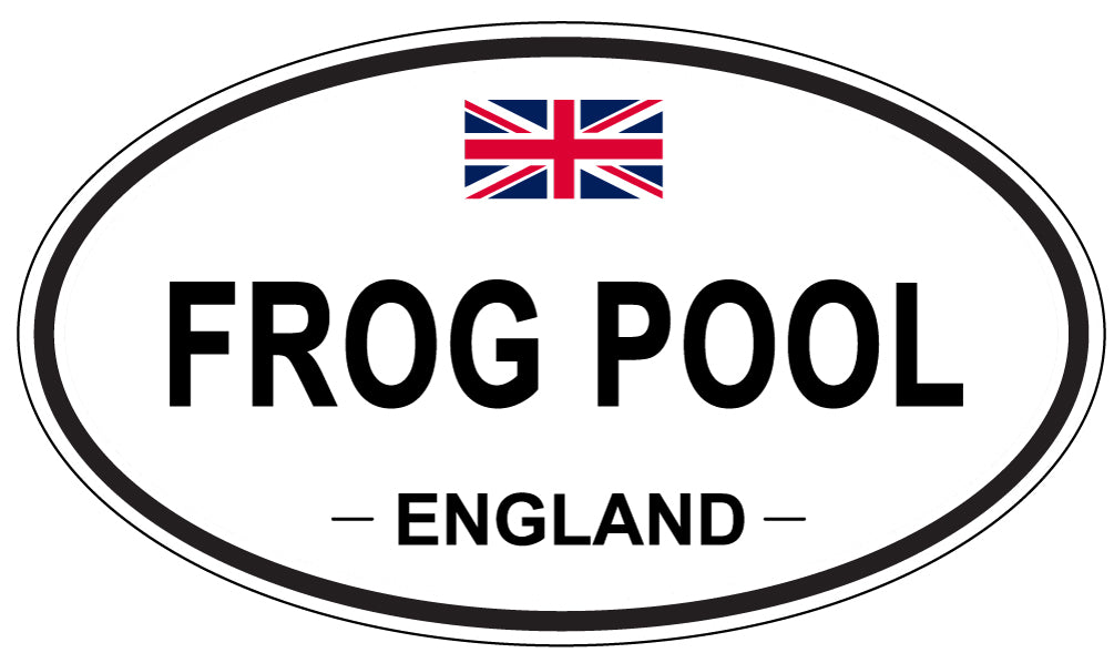 FROG POOL, England - Oval Magnet
