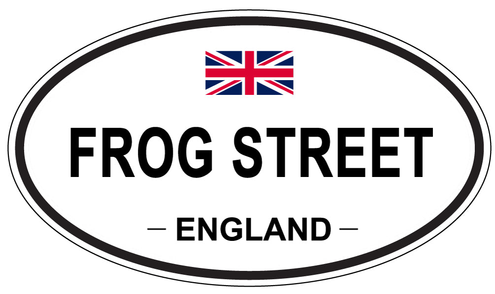 FROG STREET, ENGLAND - Oval Sticker