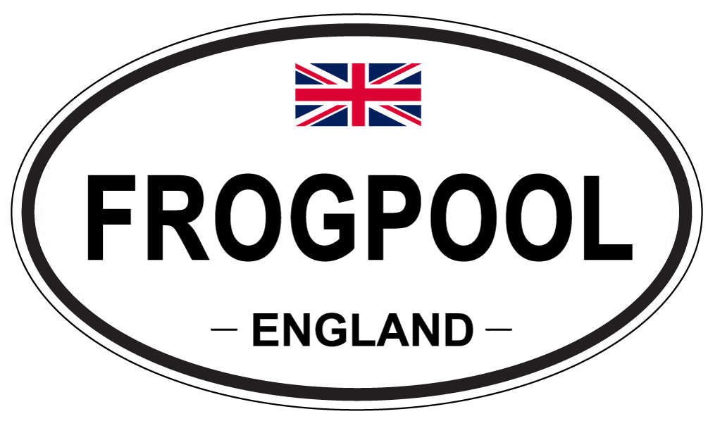 FROGPOOL, ENGLAND - Oval Sticker