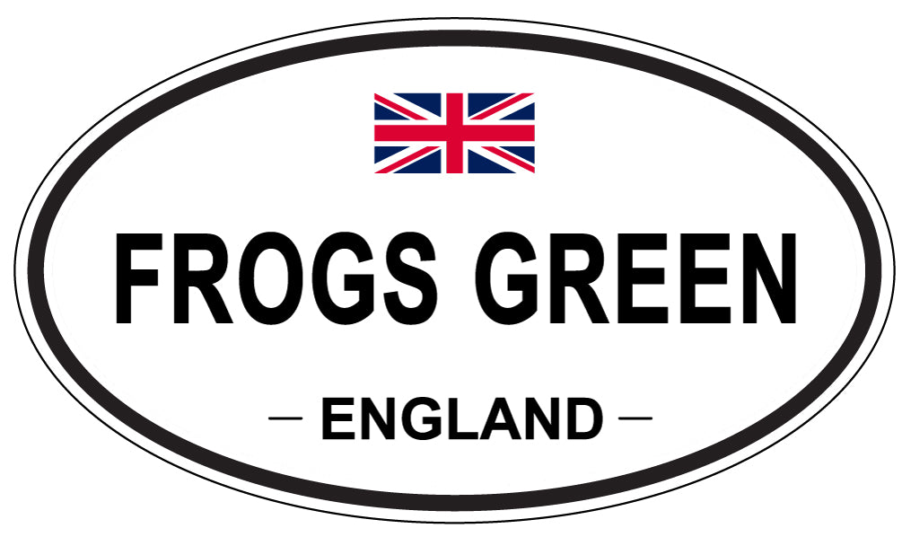 FROGS GREEN, ENGLAND - Oval Sticker