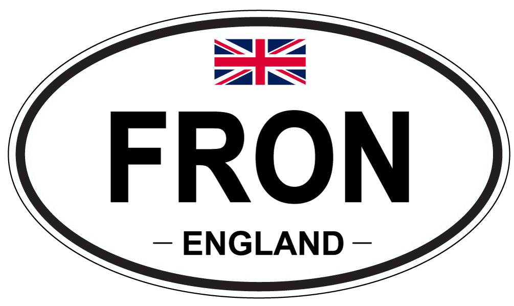 FRON, ENGLAND - Oval Sticker