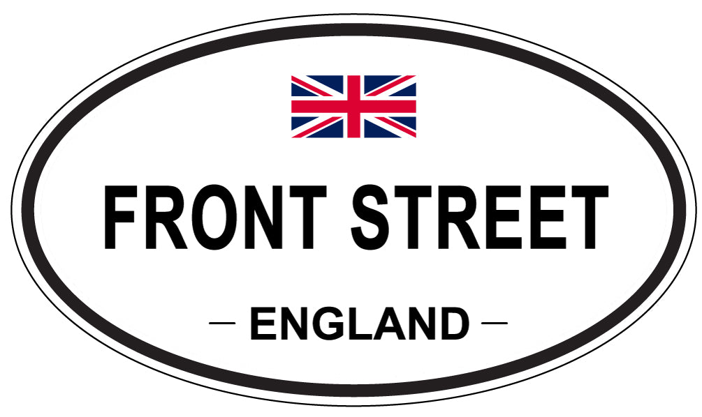 FRONT STREET, England - Oval Magnet