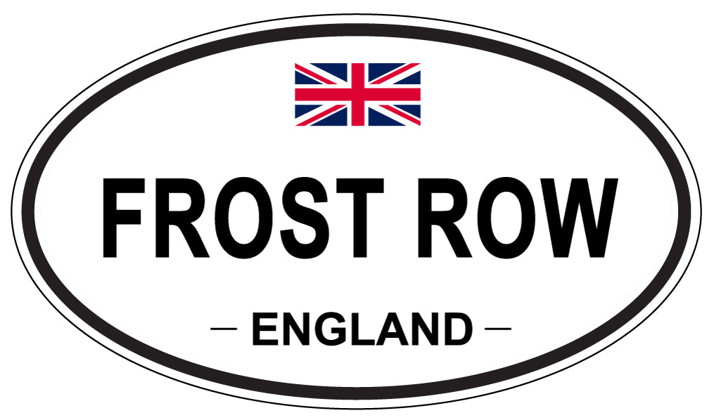 FROST ROW, ENGLAND - Oval Sticker