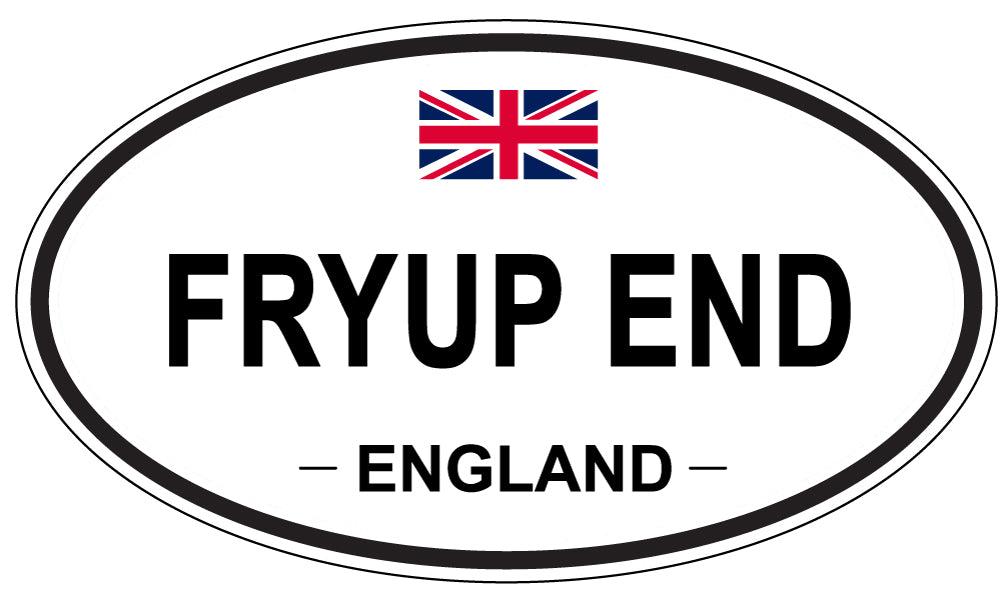 FRYUP END, England - Oval Magnet