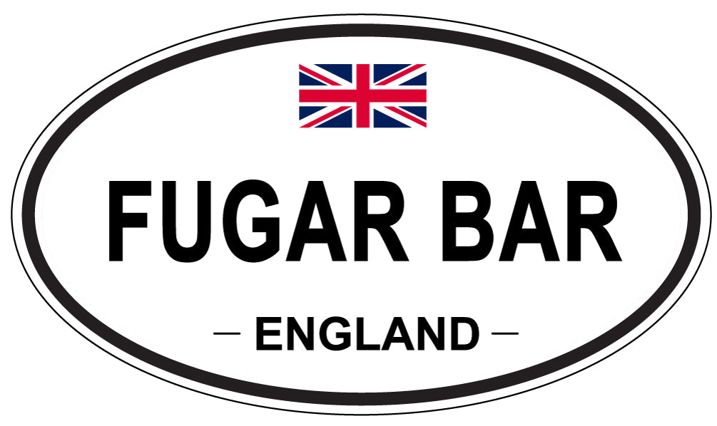 FUGAR BAR, ENGLAND - Oval Sticker