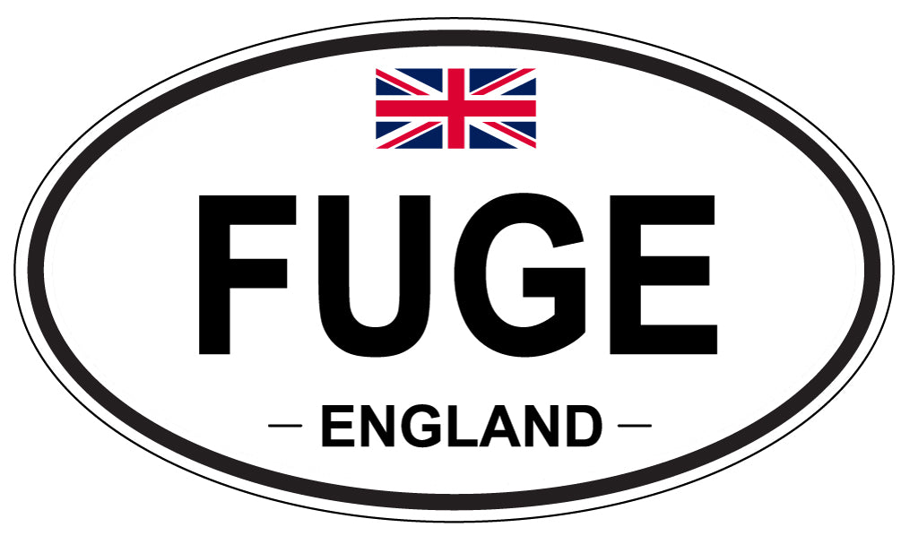 FUGE, England - Oval Magnet