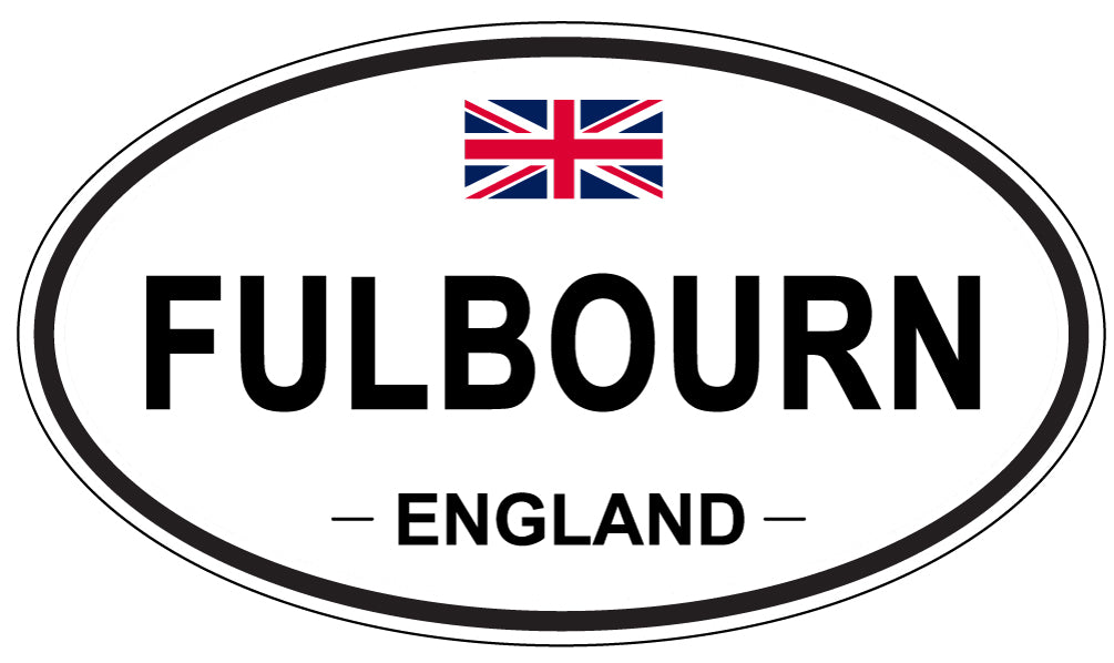 FULBOURN, ENGLAND - Oval Sticker