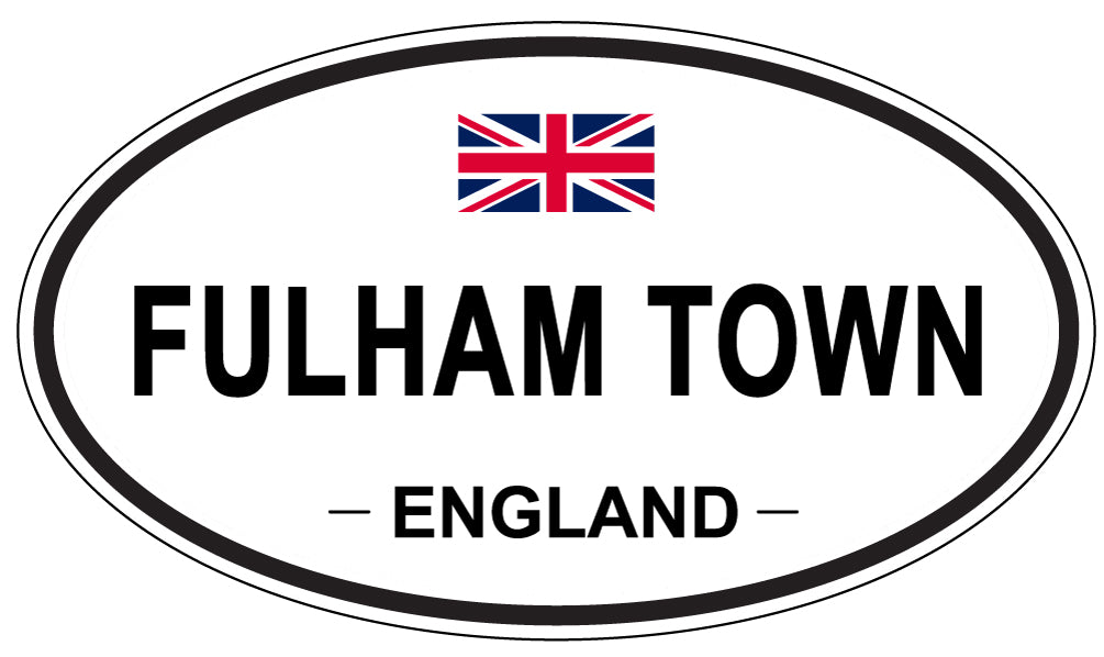 FULHAM TOWN, ENGLAND - Oval Sticker