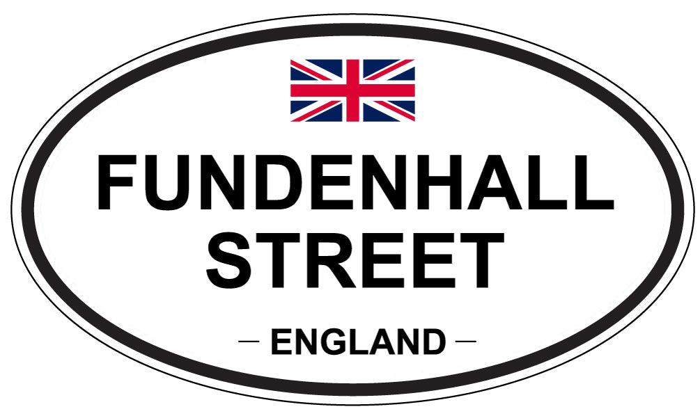 FUNDENHALL STREET, ENGLAND - Oval Sticker
