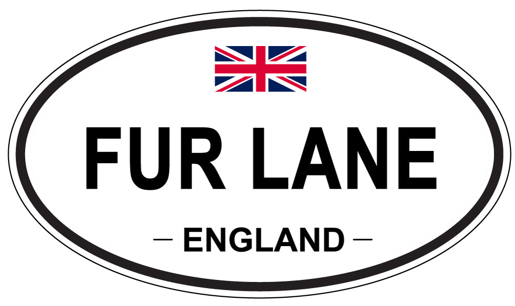 FUR LANE, ENGLAND - Oval Sticker