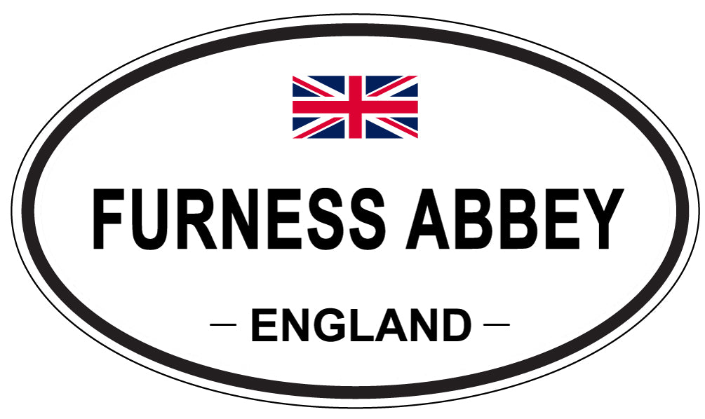 FURNESS ABBEY, ENGLAND - Oval Sticker