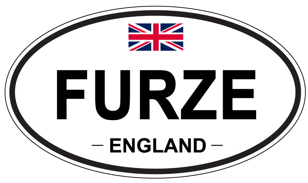 FURZE, ENGLAND - Oval Sticker