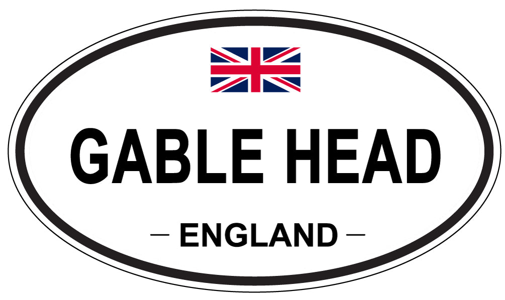 GABLE HEAD, ENGLAND - Oval Sticker