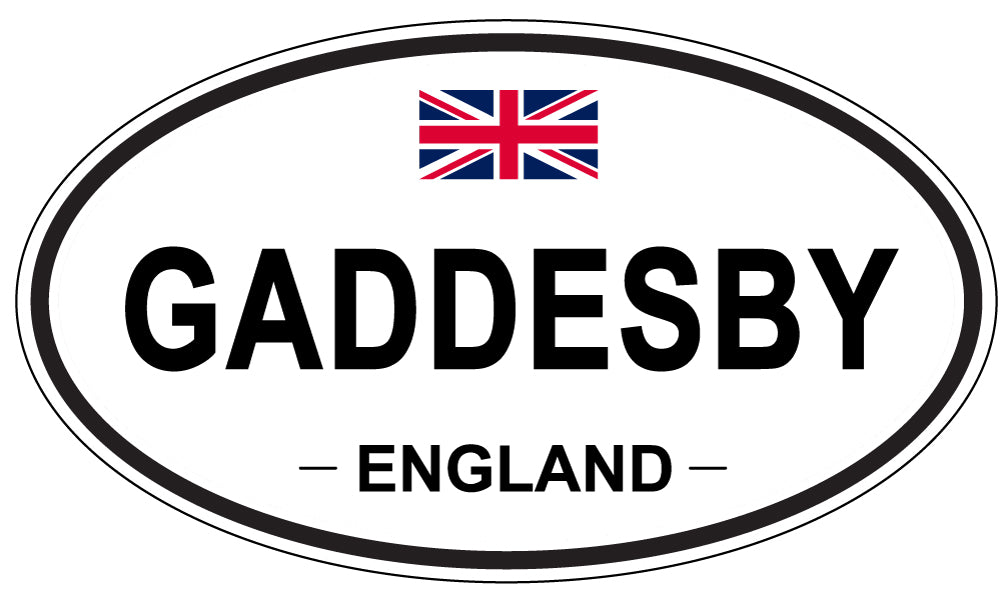 GADDESBY, ENGLAND - Oval Sticker