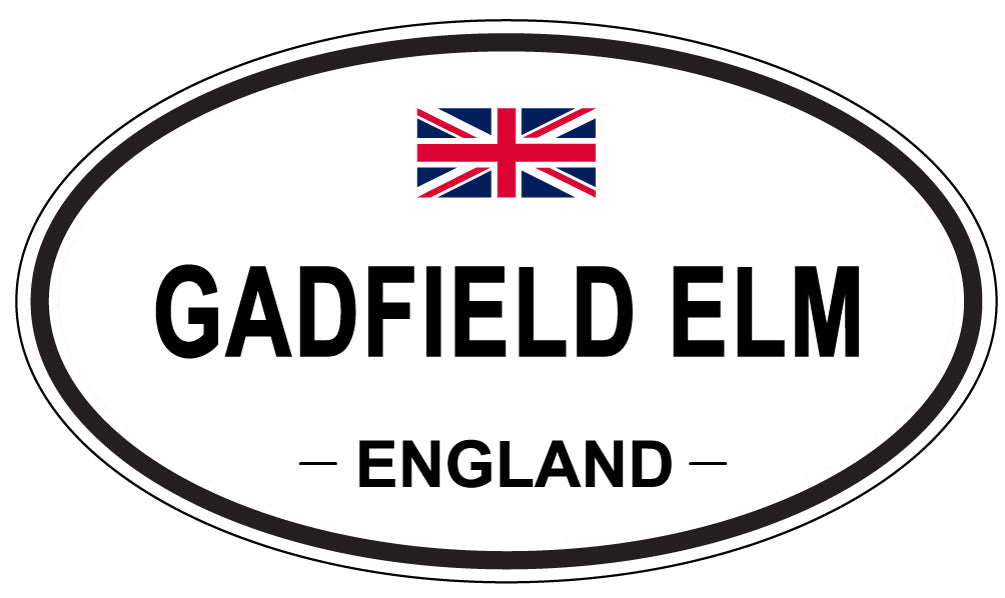 GADFIELD ELM, ENGLAND - Oval Sticker