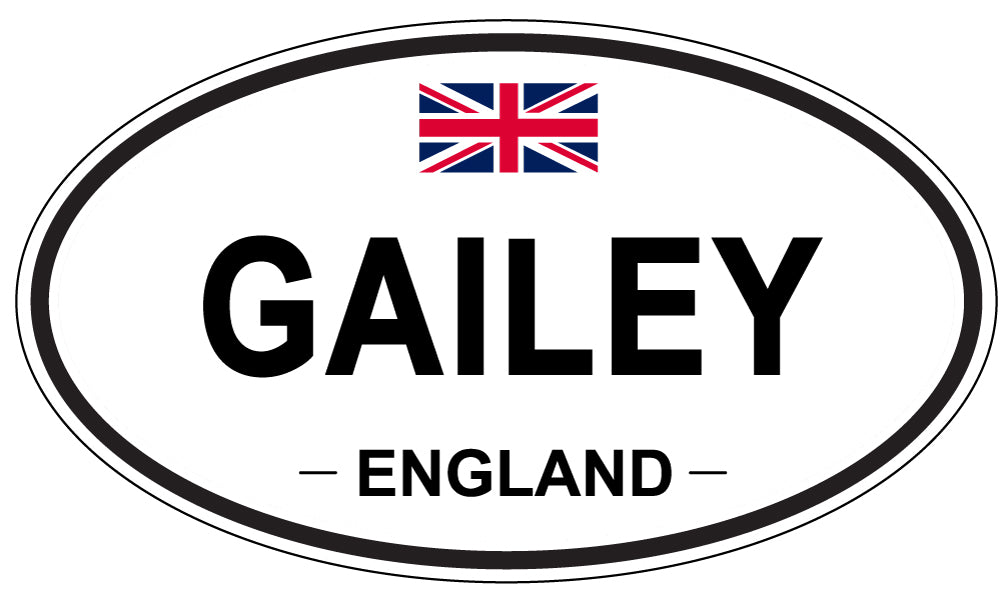 GAILEY, ENGLAND - Oval Sticker