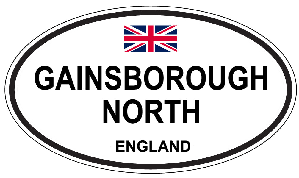 GAINSBOROUGH NORTH, ENGLAND - Oval Sticker