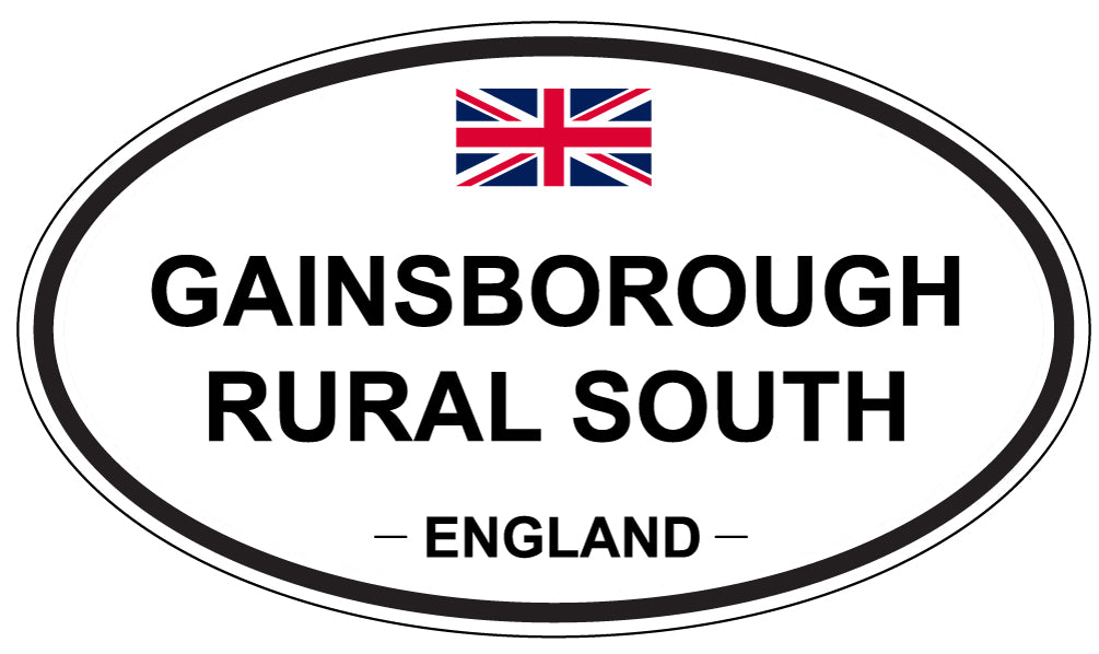 GAINSBOROUGH RURAL SOUTH, ENGLAND - Oval Sticker
