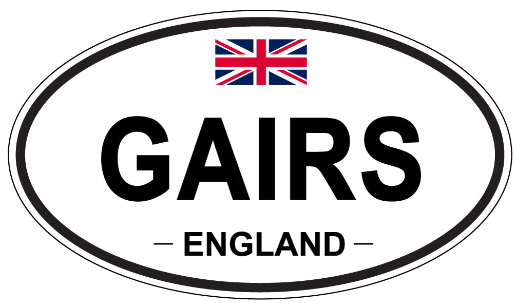 GAIRS, ENGLAND - Oval Sticker