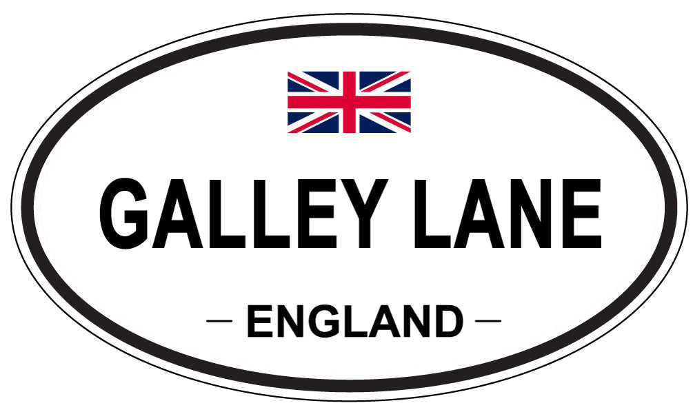 GALLEY LANE, ENGLAND - Oval Sticker