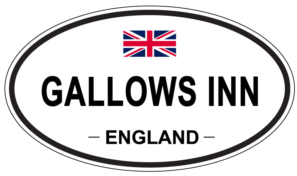 GALLOWS INN, ENGLAND - Oval Sticker