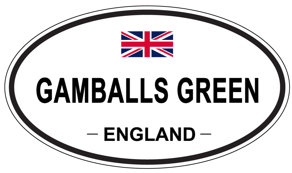 GAMBALLS GREEN, England - Oval Magnet
