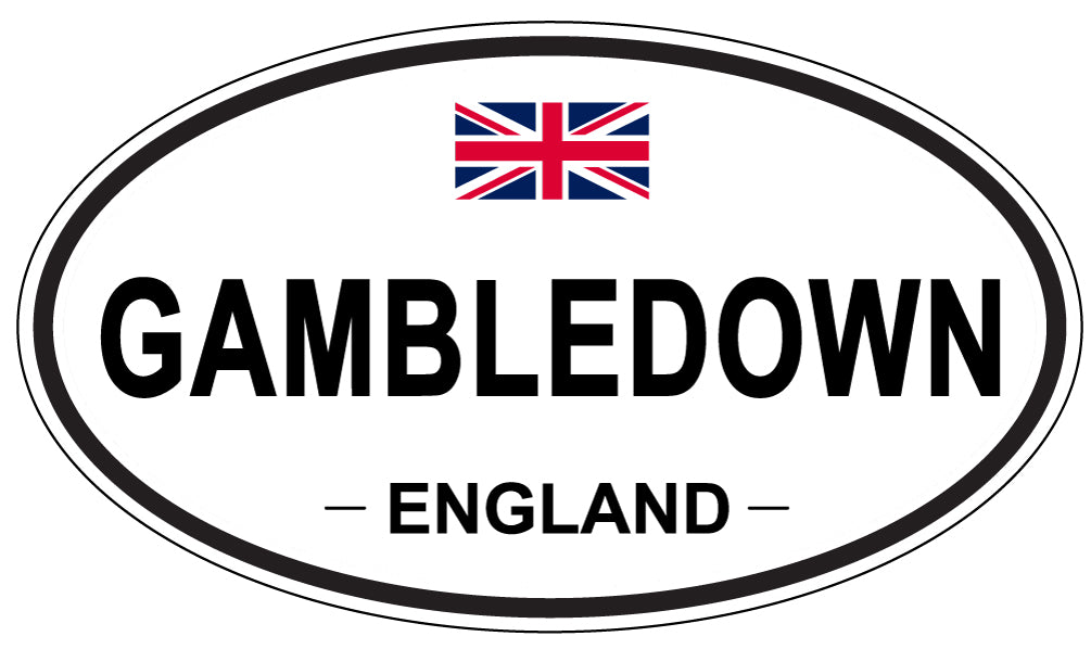 GAMBLEDOWN, ENGLAND - Oval Sticker