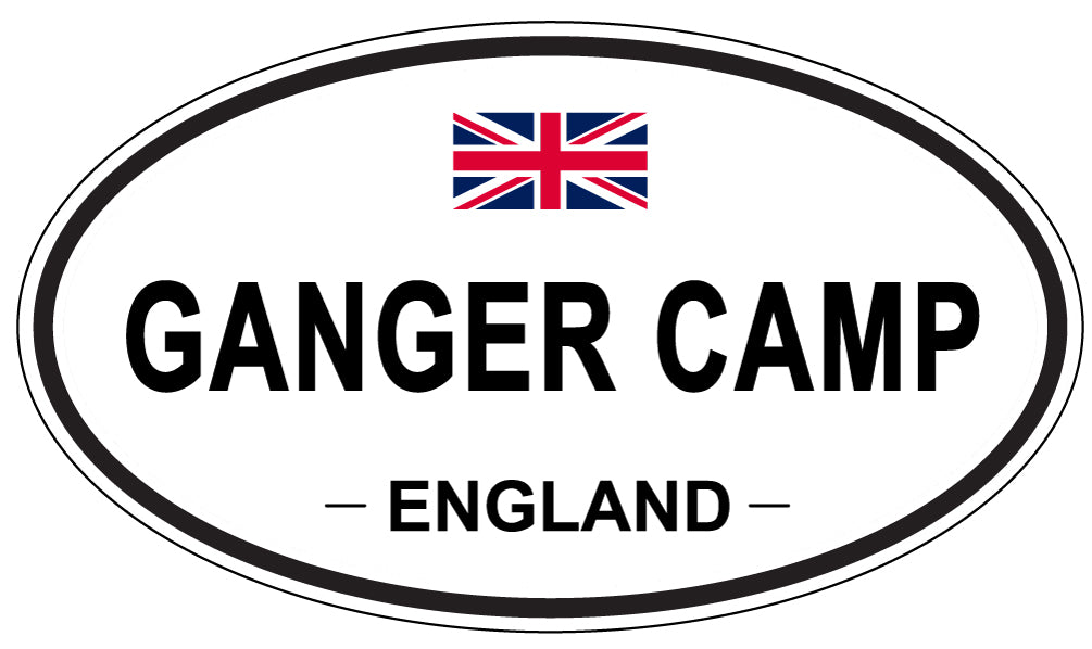 GANGER CAMP, ENGLAND - Oval Sticker