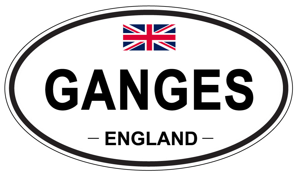 GANGES, ENGLAND - Oval Sticker