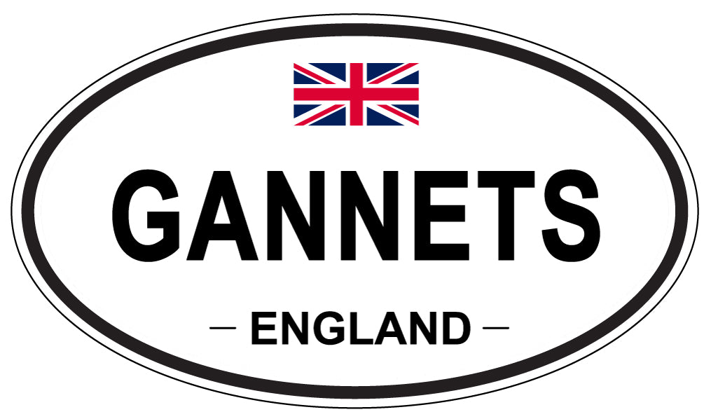 GANNETS, ENGLAND - Oval Sticker