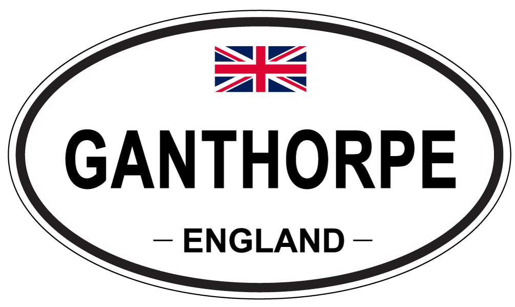 GANTHORPE, ENGLAND - Oval Sticker