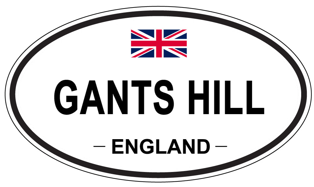 GANTS HILL, ENGLAND - Oval Sticker