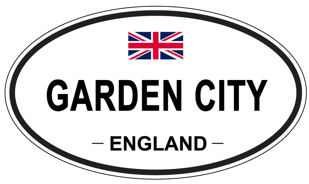 GARDEN CITY, ENGLAND - Oval Sticker