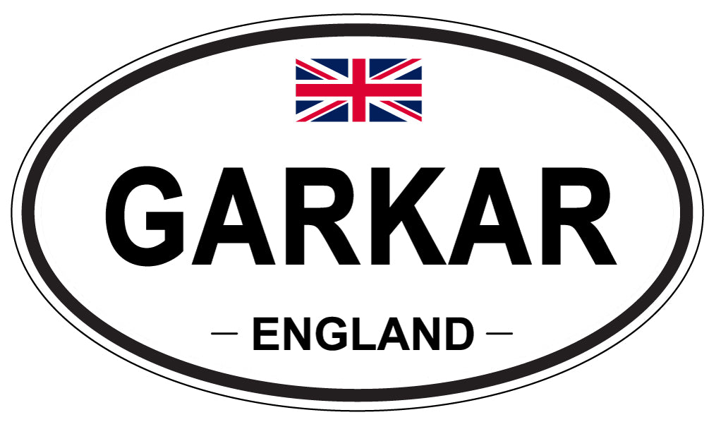 GARKAR, ENGLAND - Oval Sticker