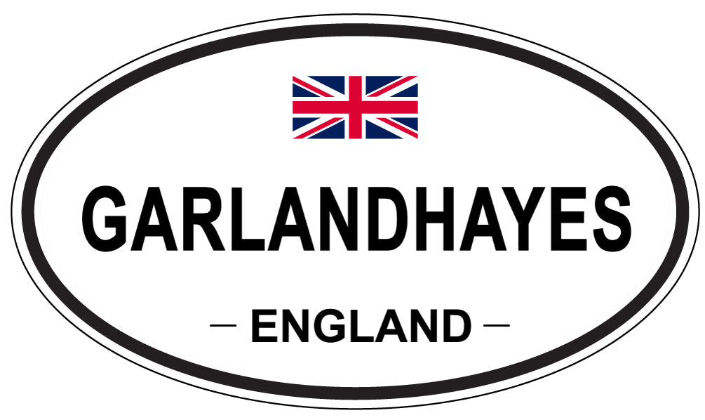 GARLANDHAYES, ENGLAND - Oval Sticker