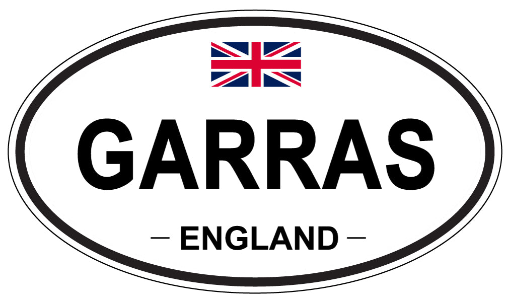 GARRAS, ENGLAND - Oval Sticker