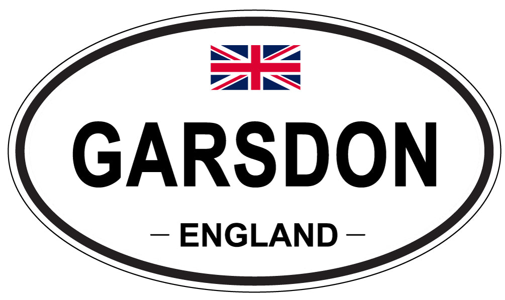 GARSDON, ENGLAND - Oval Sticker