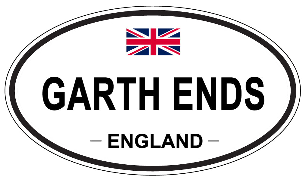 GARTH ENDS, ENGLAND - Oval Sticker