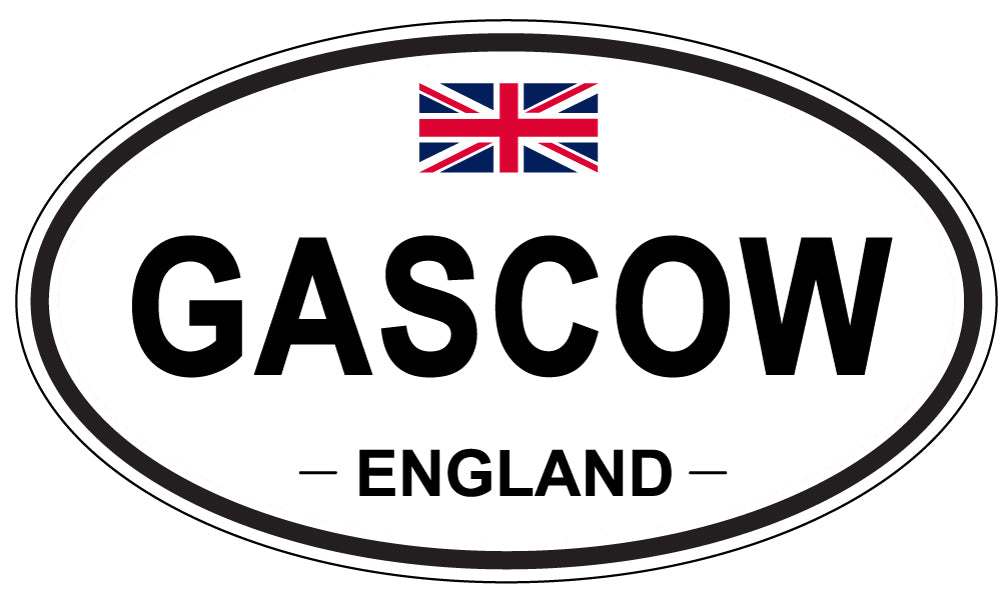 GASCOW, ENGLAND - Oval Sticker