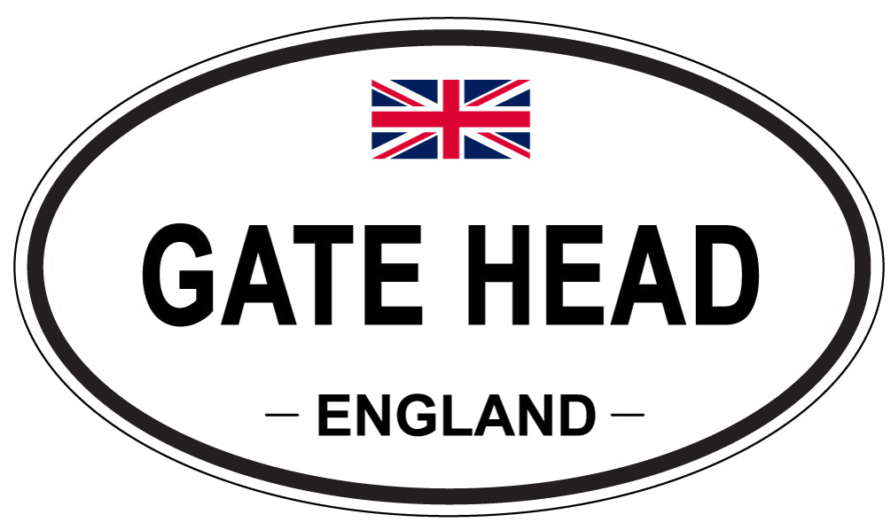 GATE HEAD, ENGLAND - Oval Sticker