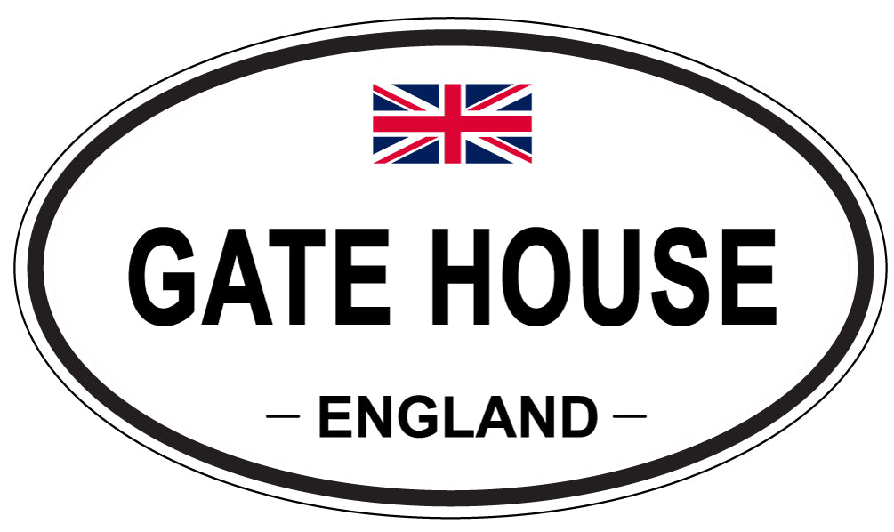 GATE HOUSE, England - Oval Magnet