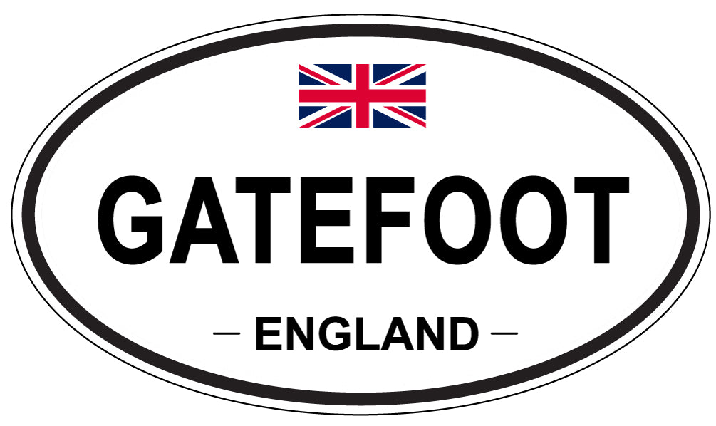 GATEFOOT, ENGLAND - Oval Sticker