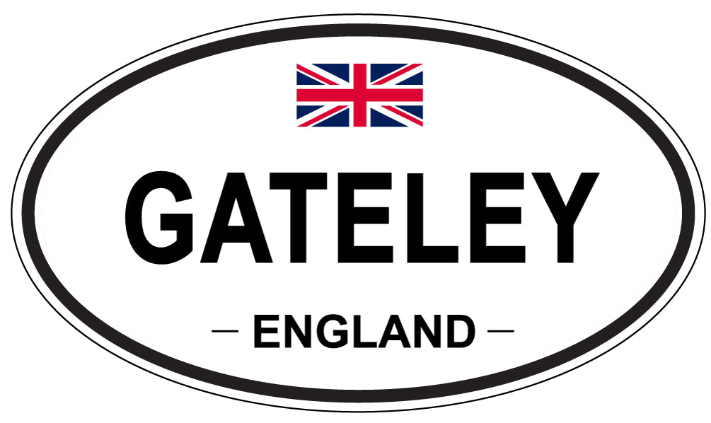 GATELEY, ENGLAND - Oval Sticker