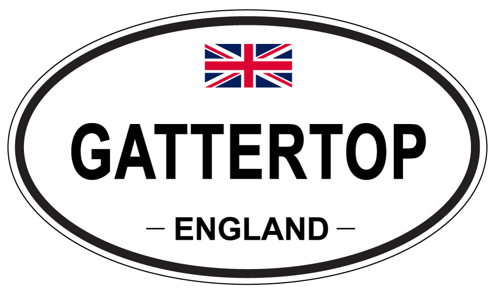 GATTERTOP, ENGLAND - Oval Sticker
