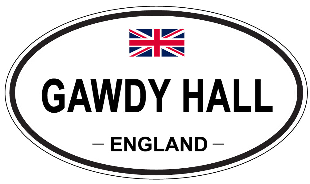 GAWDY HALL, ENGLAND - Oval Sticker