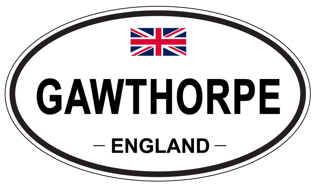 GAWTHORPE, ENGLAND - Oval Sticker