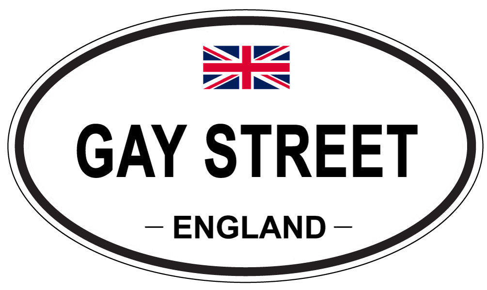 GAY STREET, ENGLAND - Oval Sticker